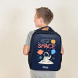Astronaut - Quote - Planeten - Sterren Rugzak - Zwart middel -sfeer2