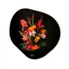 Boeket - Bloemen - Exotisch Wandcirkel Organisch Aluminium middel -3d