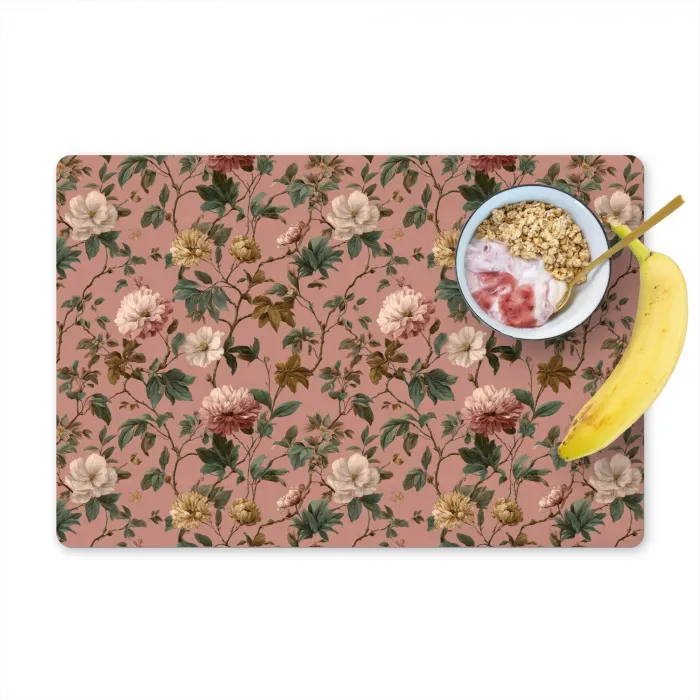 Bloemen - Klassiek - Roze Placemat vinyl groot 368 -zzzproduct_Kitchenyeah-website