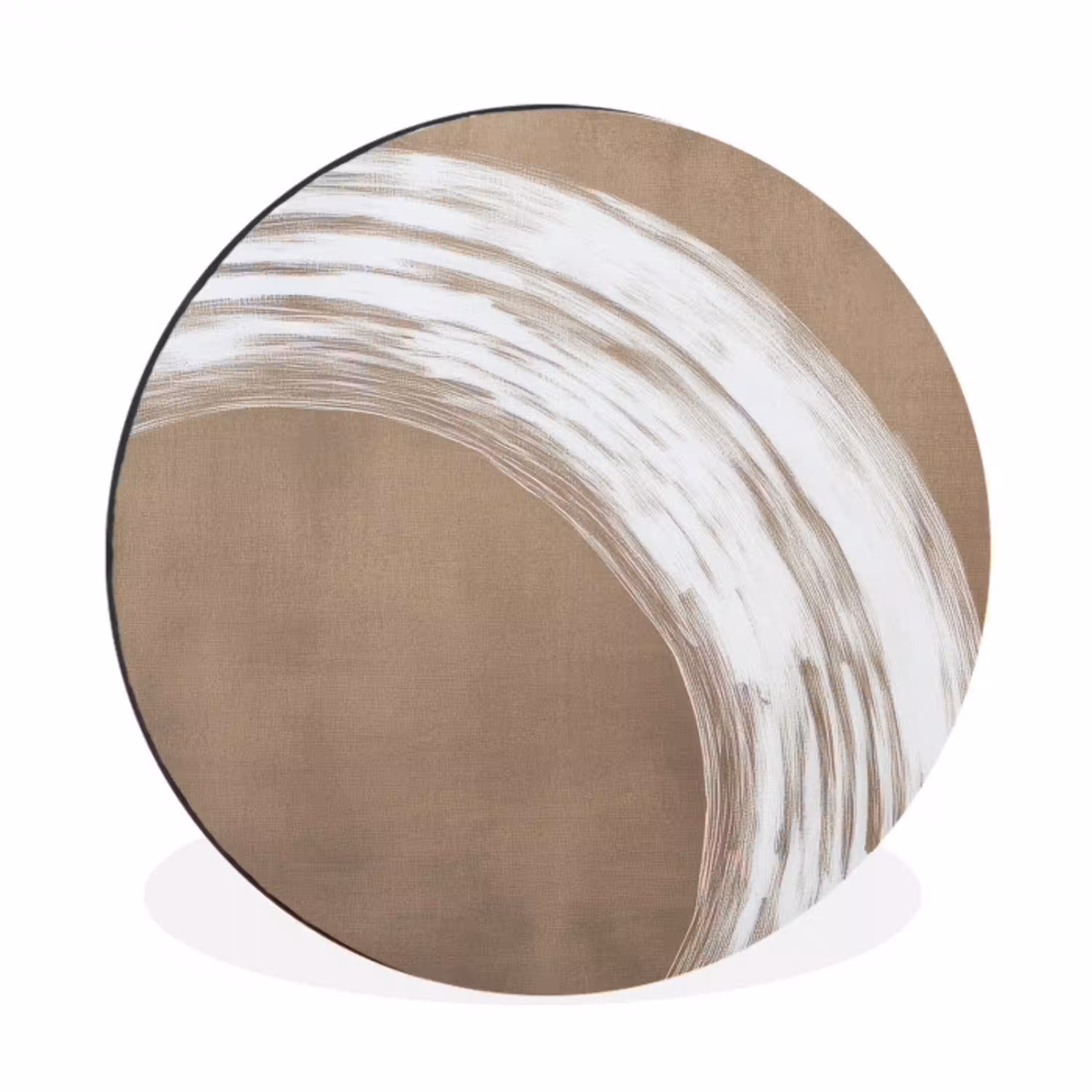 Verf - Bruin - Japandi Wandcirkel aluminium klein -3d