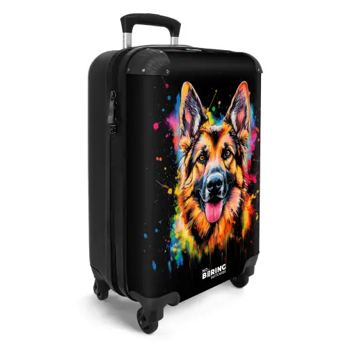 Duitse Herdershond met graffiti NBS - Handbagage koffer - Unisex middel -productfoto_3d