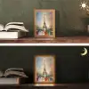Eiffeltoren - Schilderij - Olieverf - Parijs Light Box met kabel (Tafellamp) klein -sfeer3