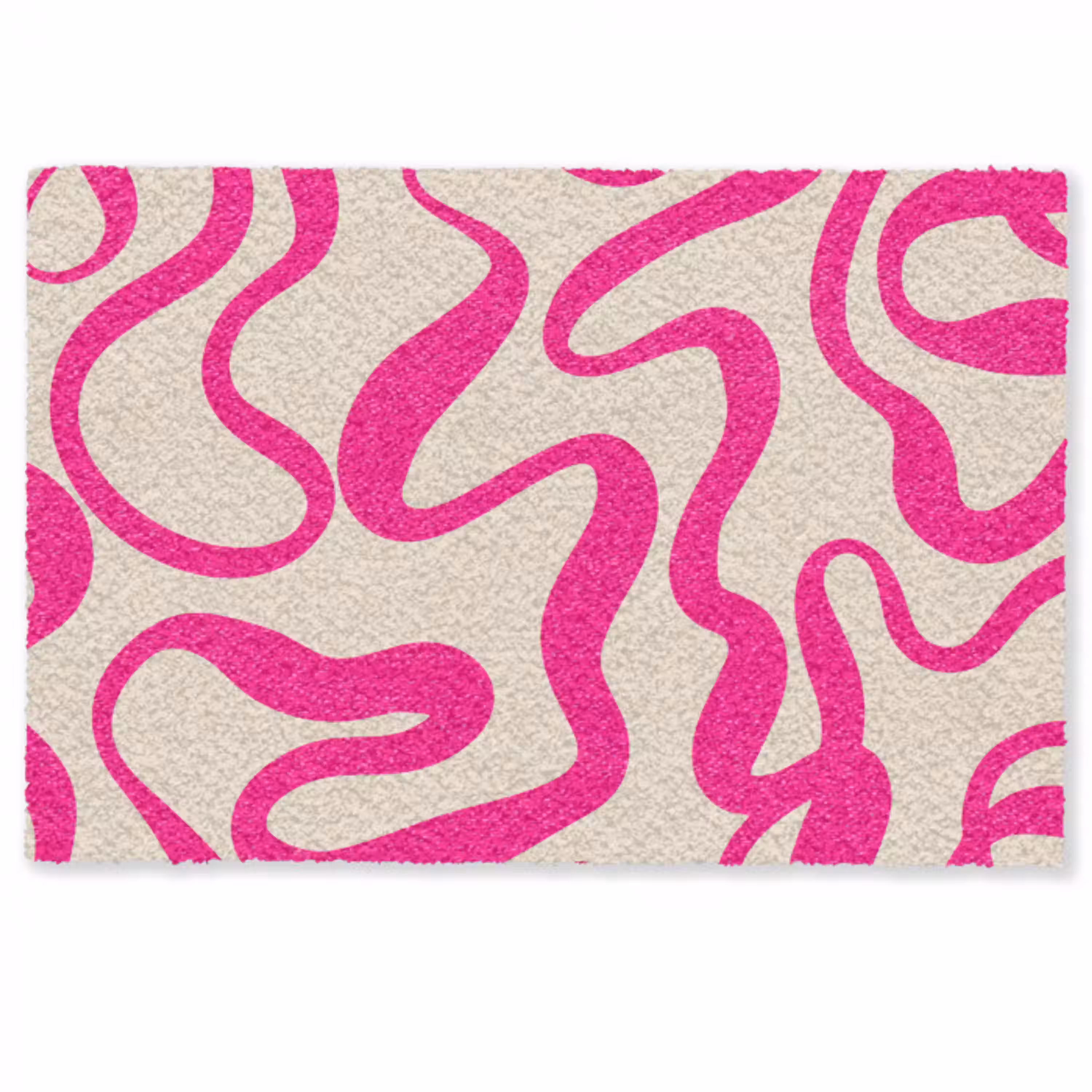Lijnen - Roze - Beige - Abstract - Minimalistisch Deurmat klein -zkaufland3d