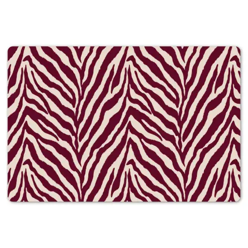 Zebra - Motief - Bordeaux - Rood Placemat vinyl groot 368 -zzsfeer1_Kitchenyeah-website