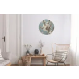 Botanisch - Stilleven - Blauw Wandcirkel aluminium klein -woonkamer