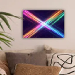 Kruisen - Lasterstralen - Neon canvas 2cm klein -sfeer1