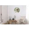 Hond - Bad - Champagne - Handdoek Wandcirkel aluminium klein -woonkamer