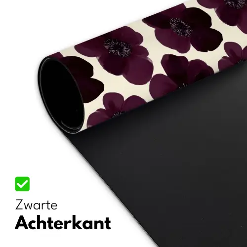 Bloemen - Aquarel - Paars Muismat XXL klein 681 -sfeer2