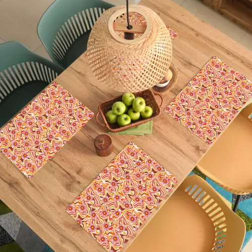 Retro - Bloemen - Patroon Placemat vinyl groot 368 -zzsfeer5_Kitchenyeah-website