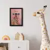Sjaal - Aap - Zonnebril - Jasje fotolijst zwart zonder passe partout klein -usfeer4_kinderkamer