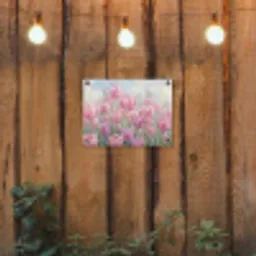 Tulpen - Veld - Lente - Roze tuinposter los doek klein -sfeer1