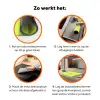 Groen - Roze bonjour - Retro Inductie beschermer vinyl 3mm klein -zzzzzzz-td-werking
