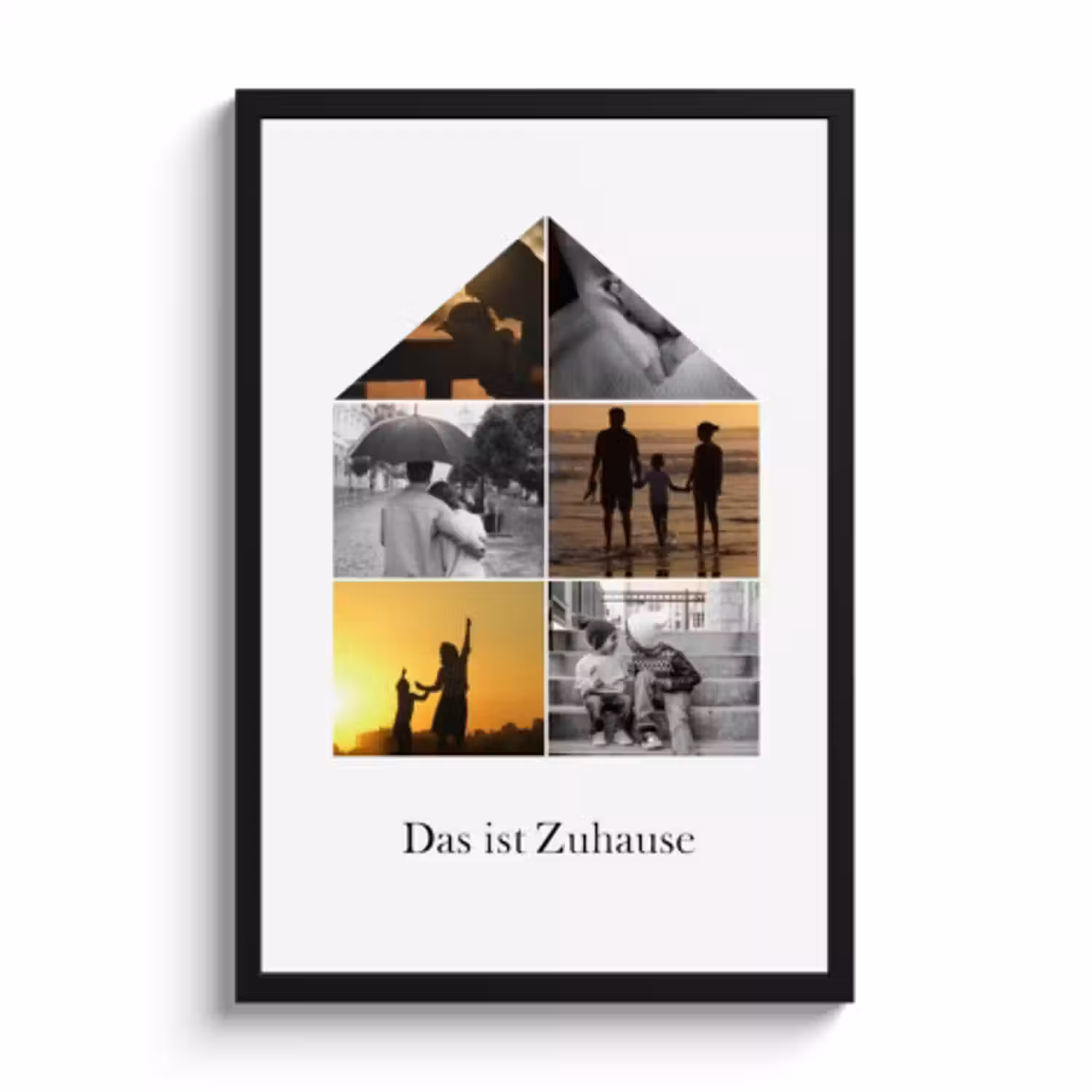 Poster mit Rahmen – Haus-Collage