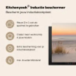 Pier - Zonsondergang - Strand Inductie beschermer vinyl 3mm middel -zzzzzzusp-haakje_NL