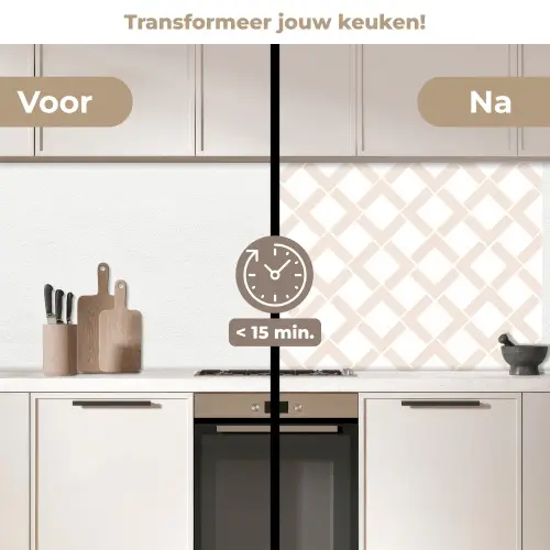 Lijn - Geometrie - Patronen - Abstract keuken achterwand 2 middel 871 -voor-na2_NL