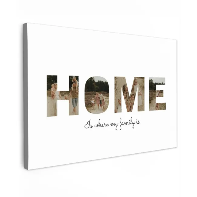 Gepersonaliseerd buiten canvas - Home - Lettercollage