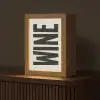 Zwart - Wijn - Decoratie - Vintage Light Box met kabel (Tafellamp) klein -z3d_website