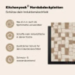 Blok - Patroon - Bruin Inductie beschermer vinyl 3mm middel 274 -zzzzzzusp-haakje_DE