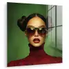 Vrouw - Groen - Bril - Aesthetic - Modern plexiglas 5mm klein -zzzproduct_nieuw