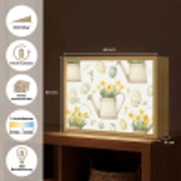 Gieter - Bloemen - Eieren Light Box met batterij (Wandlamp) middel -USP_websiteoverzichtDE