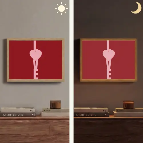Love - Rood - Blokletters Light Box met batterij (Wandlamp) middel -sfeer3
