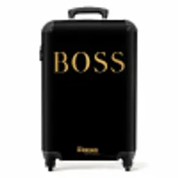 Quotes - Boss - Goud - Zwart NBS - Handbagage koffer - Unisex middel -productfoto_recht