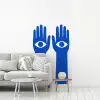 Handen - Twee - Ogen - Blauw fotobehang vinyl groot -woonkamer