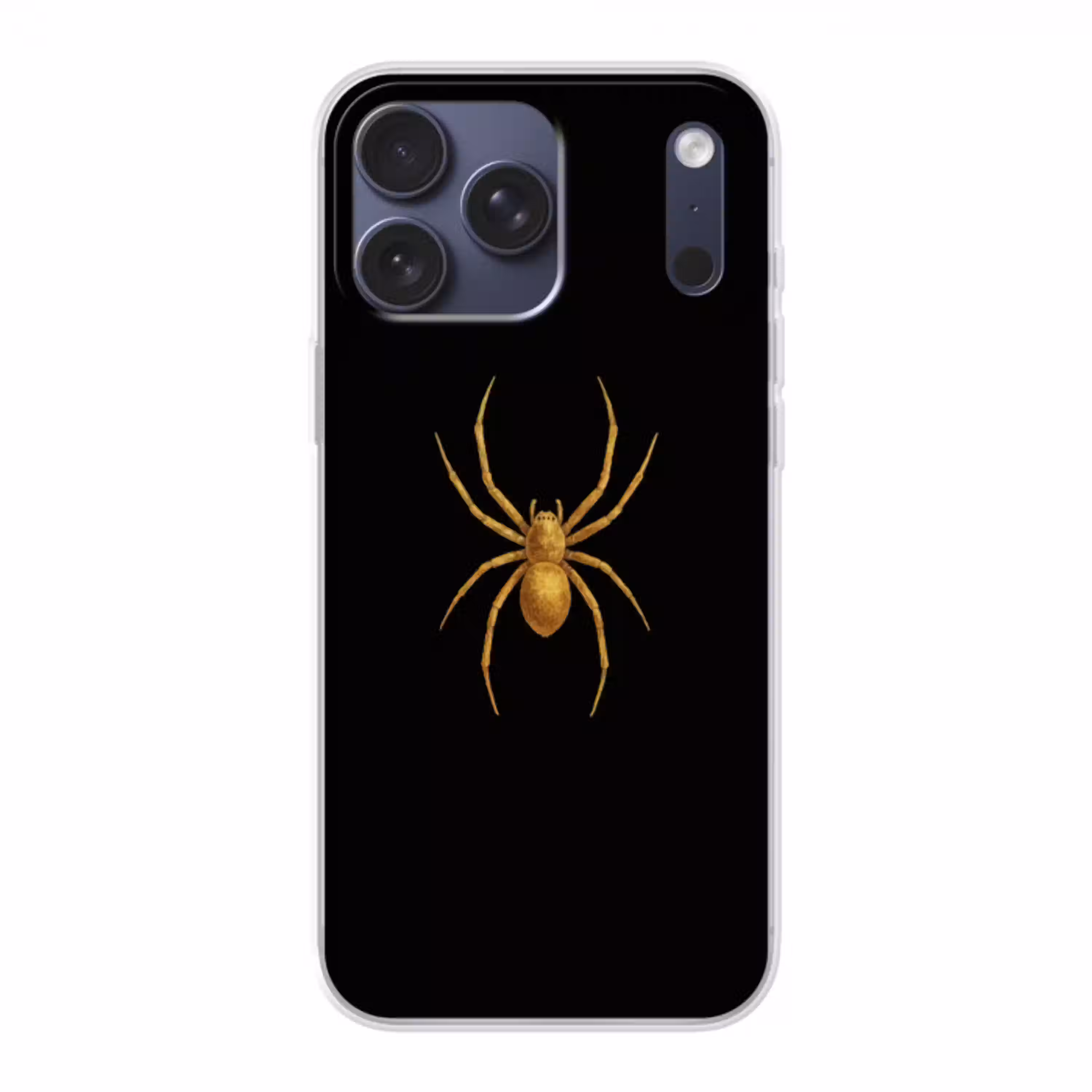 Spin - Goud - Minimalistisch - Poten Telefoonhoesje iPhone 17 Pro Max klein -3d