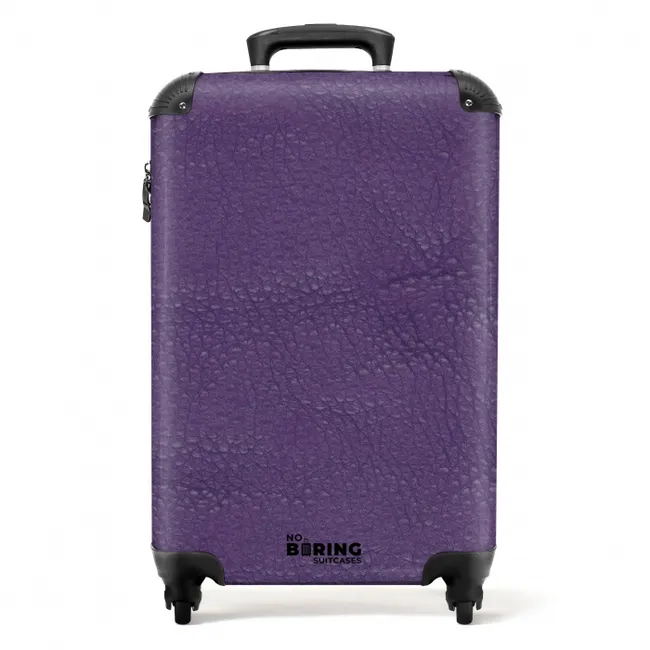 Lederen look violet paars NBS - Handbagage koffer - Volwassenen Unisex middel -productfoto_recht