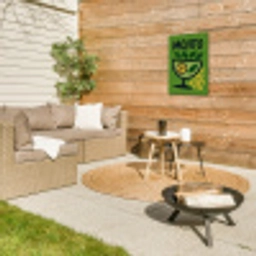 Mojito - Cocktail - Citroen - Groen Tuinposter op houten frame 2 cm dik klein -sfeer2