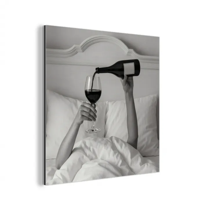 Lakens - Armen - Wijn - Glas aluminium wit klein -3d