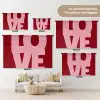 Love - Rood - Blokletters Wandkleed katoen klein -tsfeer8_DE