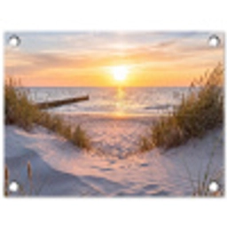 Strand - Zonsondergang - Natuur - Landschap tuinposter los doek klein -3d