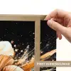 Bloemen - Goud - Graffiti - Zwart - Abstract Light Box met batterij (Wandlamp) middel -USP_websiteprintNL