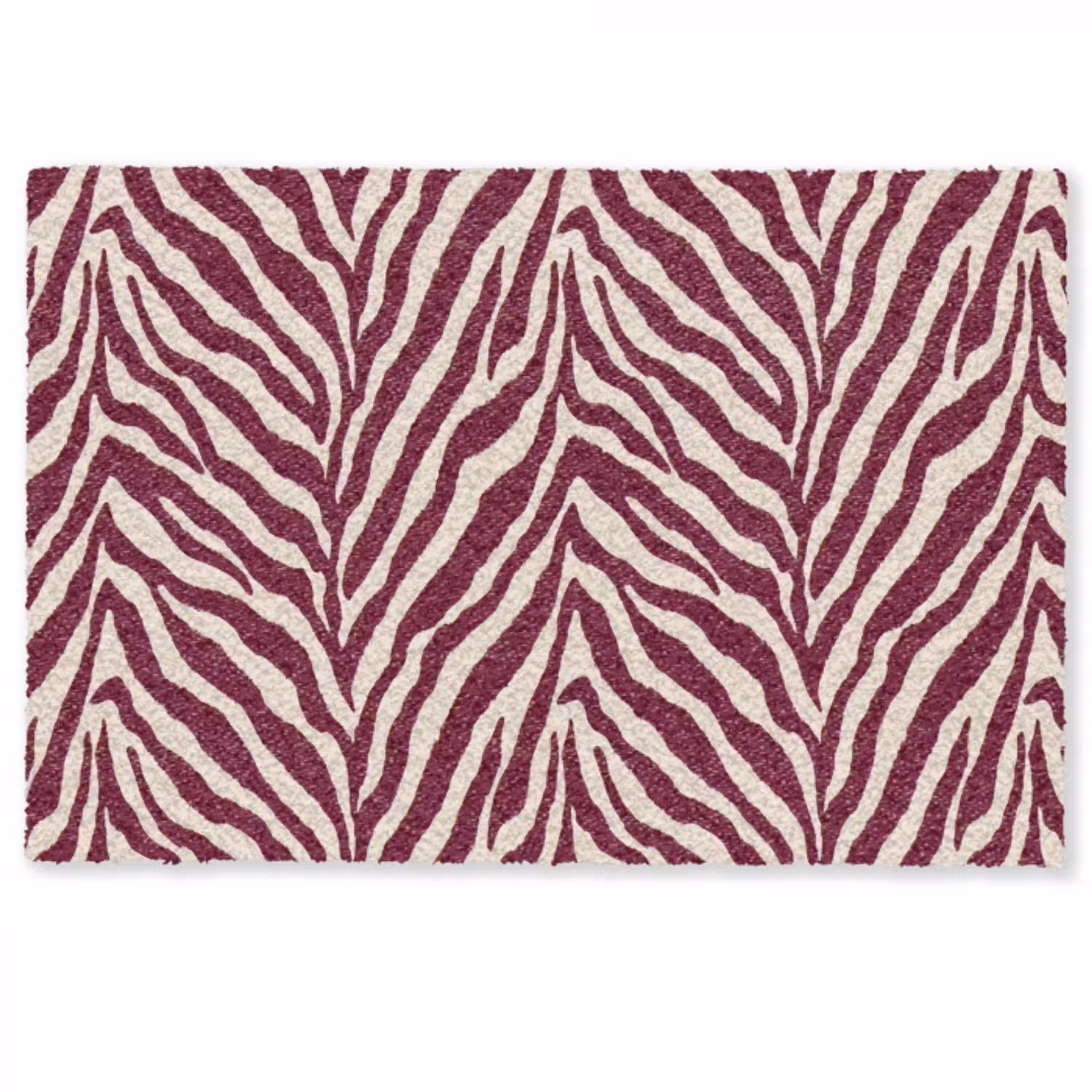 Zebra - Motief - Bordeaux - Rood Deurmat klein 898 -zkaufland3d