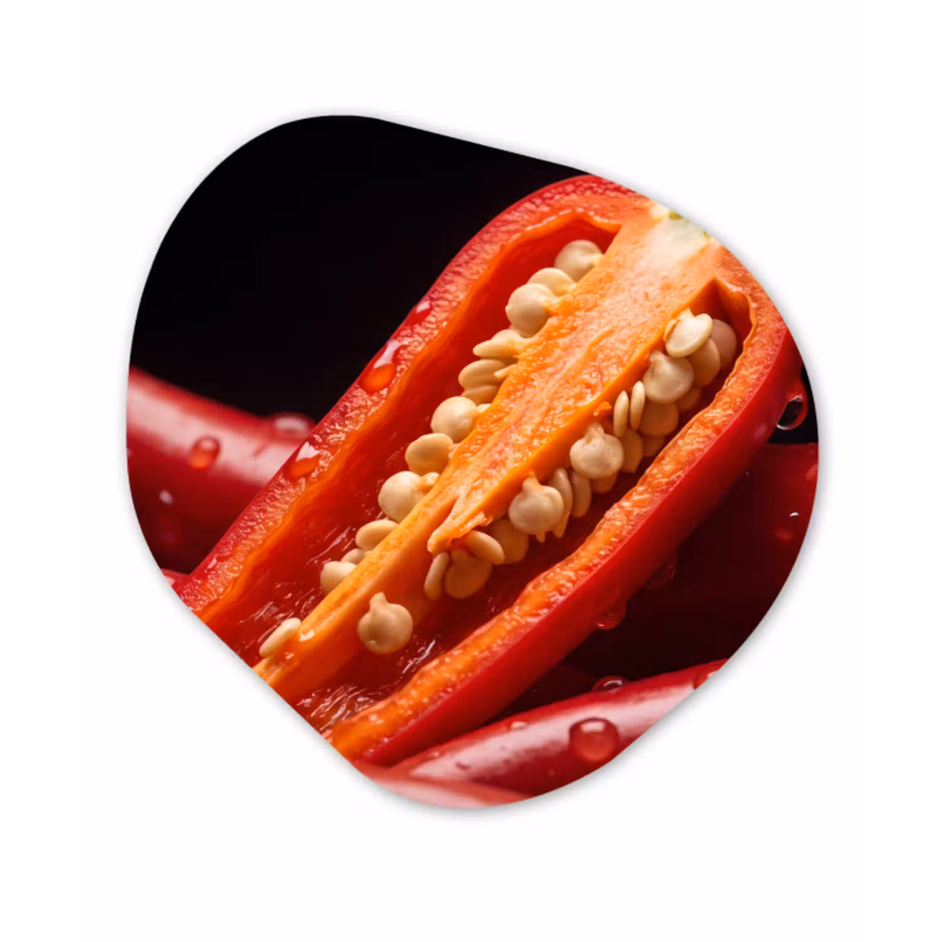 Chilipeper - Rood - Eten Wandcirkel Organisch Forex 3mm klein -3d