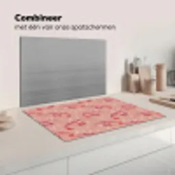 Garnalen - Stippen - Roze Inductie beschermer vinyl 3mm klein 276 -wsfeer7_website