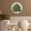 Eikenboom - Groen - Lichte achtergrond Akoestische PET Vilt - Rond klein -sfeer1