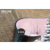 Kerstdorp - Roze - Winter - Sneeuw - Huizen Placemat vinyl groot -closeup