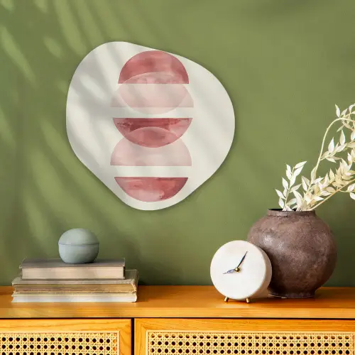 Minimalistisch - Cirkels - Roze Wandcirkel Organisch Forex 3mm klein -sfeer2