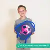 Voetbal -  Verf - Roze - Blauw Kinderrugzak - Blauw middel -sfeer1_NL