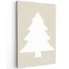 Japandi - Kerstboom - Beige - Kerstversiering canvas 2cm klein -z3d
