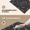 Terrazzo - Patroon - Zwart - Zacht Inductie beschemer met haakjes klein 777 -ky-schoon-nl