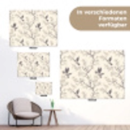 Takken - Vogels - Beige tuinposter los doek klein 239 -Xsfeer9_DE
