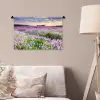Lavendel - Bloemen - Zonsondergang - Paars - Weide Wandkleed katoen klein -sfeer4