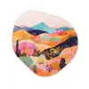 Golvende heuvels - Abstracte planten - Dromerig Wandcirkel Organisch Forex 3mm klein -3d