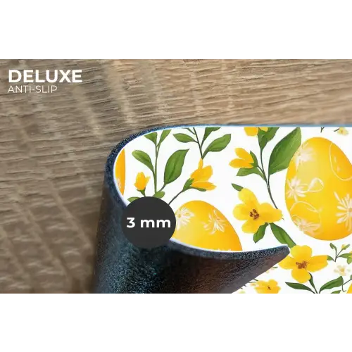 Bloemen - Paaseieren - Geel Placemat vinyl groot -closeup