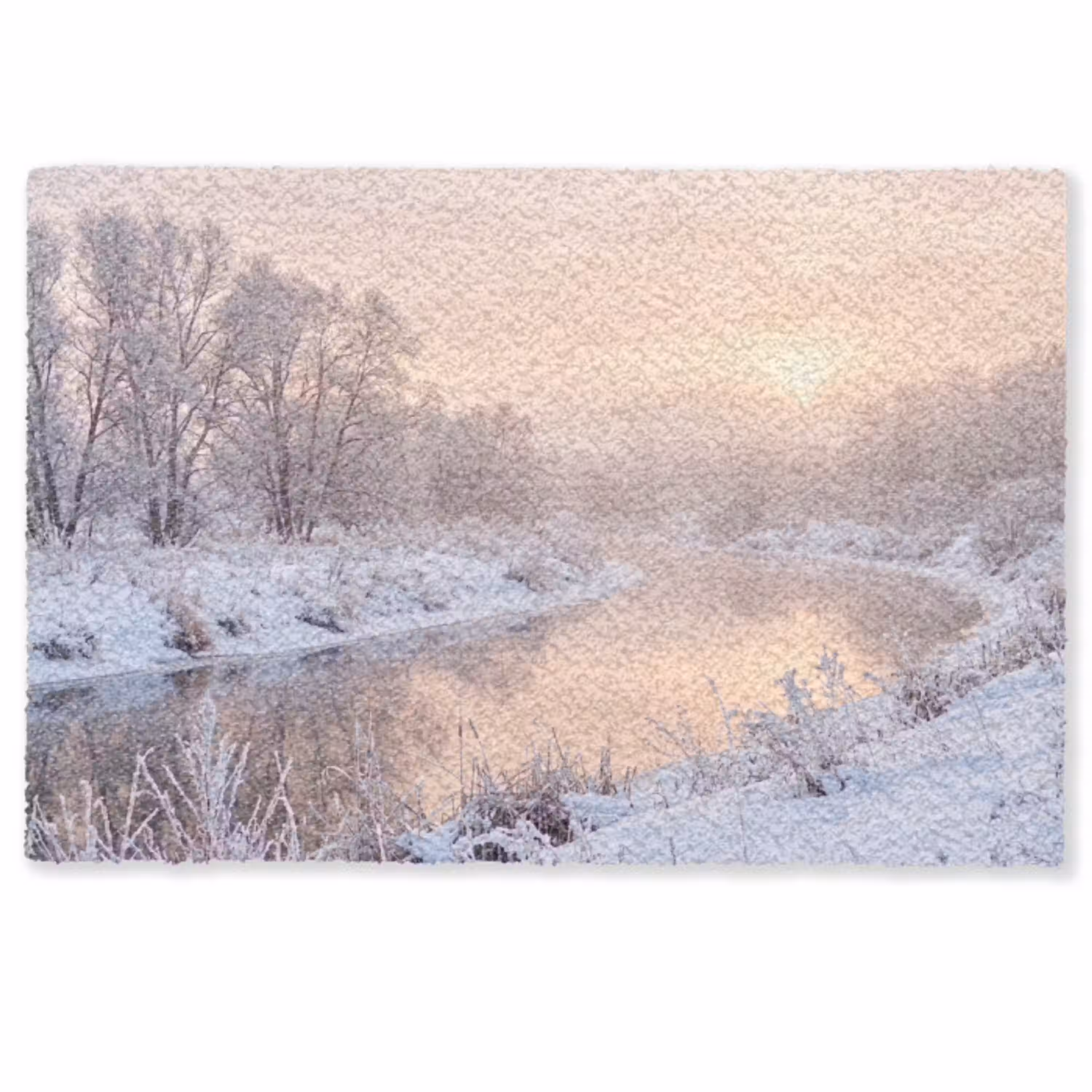 Rivier - Winter - Landschap - Sneeuw - Zonsopgang Deurmat klein -zkaufland3d