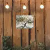 Boom - Modern - Abstract - Goud - Zwart - Wit tuinposter los doek klein -sfeer1