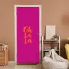 Oh la la - Roze - Oranje - Minimalistisch deurposter klein -sfeer1